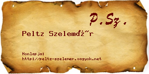Peltz Szelemér névjegykártya